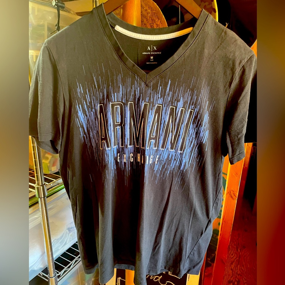 Armani Exchange Black Short Sleeve Tee